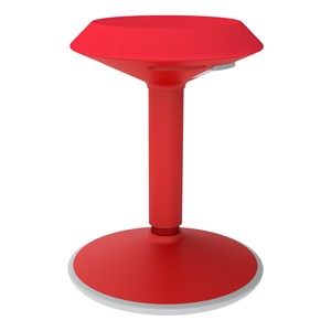 Adjustable-Height Active Stool w/ Circular Seat - Red