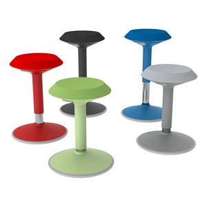 Adjustable-Height Active Stool w/ Circular Seat - All Colors