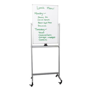Double-Sided Mobile Magnetic Markerboard (3' W x 2' H)