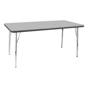 Rectangle Activity Table - Gray Top/Graphite Edge Band