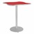Square Wave Designer Café Table w/ Round Base - Regimental Red