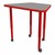 Shapes Accent Series Trapezoid Collaborative Table - Cosmic Strandz Top w/ Red Legs