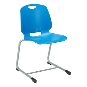 Academic Cantilever Stacking Chair - Brilliant Blue