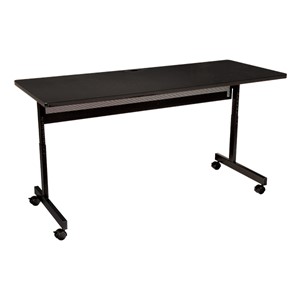 Adjustable-Height Computer Desk w/ Electrical & USB Option - Black