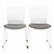 Edison Upholstered Sled Base Chair - Two chairs ganged together