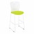 Edison Upholstered Sled-Based Cafe Chair with Apple Green Seat Cushion