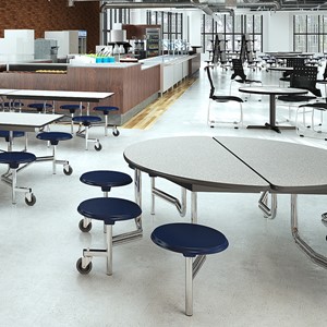 Ballard Plastic Stack Cafeteria Chair - Environmental Rendering