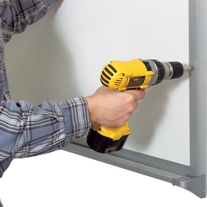 Retro-Fit Markerboard has pre-drilled holes for easy installation