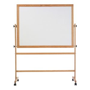 Double-Sided Portable Magnetic Dry Erase Board w/ Wood Frame