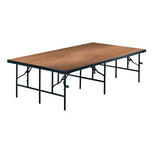 TransFold Fixed Platform Stage & Seated Riser Section w/ Hardboard Deck (4' L x 4' D x 24" H)