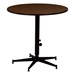 Adjustable-Height Round Banquet Table w/ Stained Plywood Top