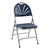 1100 Series Fan-Back Polyfold Folding Chair - Navy w/ Gray Frame