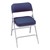 3200 Series Upholstered Folding Chair - Navy fabric w/ gray frame