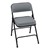 3200 Series Upholstered Folding Chair - Charcoal fabric w/ black frame