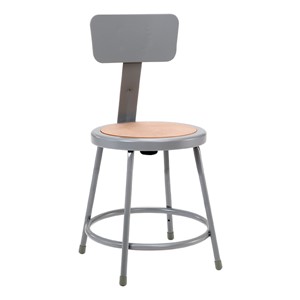 6200 Stool w/ Backrest - Fixed Height (18" H)