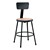 6200-10 Black Stool w/ Backrest - Fixed Height (24" H)