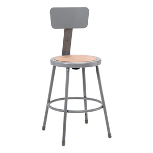 6200 Stool w/ Backrest - Fixed Height (24" H)
