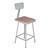 6300 Square Stool w/ Backrest – Fixed Height (24" H)
