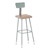 6300 Square Stool w/ Backrest -  Adjustable Height (25" - 33" H)