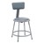 6400 Padded Stool w/ Backrest - Fixed Height (18" H)