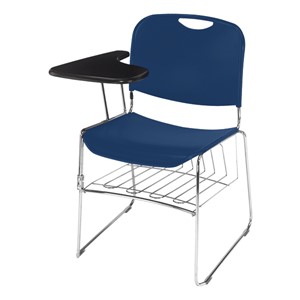 8500 Series Tablet Arm Chair - Shown w/ optional book rack