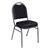 9200 Stack Chair - Vinyl Upholstered Seat - Black vinyl w/ Silvervein frame