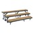 Tapered Standing Choral Risers w/ Hardboard Deck - Three Level
