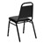 150 Series Stack Chair w/ 1 1/2" Thick Seat - Black vinyl w/ black frame