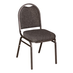 250 Series Stack Chair w/ 2 1/2" Thick Seat - Dark Gray Fabric w/ Silvervein Frame