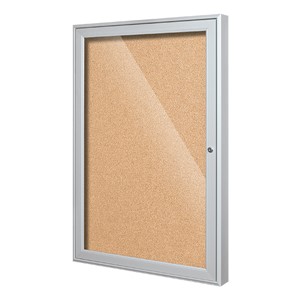 Indoor Enclosed Bulletin Board w/ One Door