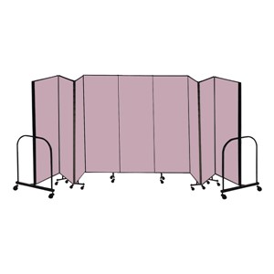 8' H Freestanding Portable Partition - 9 Panels (16' 9" L)