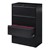 Lateral File Cabinet w/ Four Drawers - Black