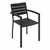Alfresco Bistro Indoor/Outdoor Café Chair - Black w/ Black Frame