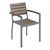 Alfresco Bistro Indoor/Outdoor Café Chair - Mocha/Silver Frame