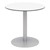 Alfresco Bistro Indoor/Outdoor Round Pedestal Table (30" Diameter) - White Top/Silver Frame