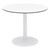 Alfresco Bistro Indoor/Outdoor Round Pedestal Café Table (36" Diameter) - White Top/White Frame