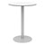 Alfresco Bistro Indoor/Outdoor Round Café Height Table - White Top/Silver Frame