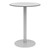 Alfresco Bistro Indoor/Outdoor Round Café Height Table (30" Diameter) - Fashion Gray Top/Silver Frame