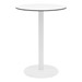 Alfresco Bistro Indoor/Outdoor Round Café Height Table - White Top/White Frame