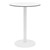 Alfresco Bistro Indoor/Outdoor Round Café Height Table (30" Diameter) - White top/White Frame