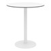 Alfresco Bistro Indoor/Outdoor Round Café Height Table (36" Diameter) - White Top/White Frame