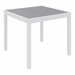 Alfresco Bistro Indoor/Outdoor Square Pedastal Café Table - Gray w/ White Frame