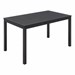 Alfresco Bistro Indoor/Outdoor Rectangle Pedestal Café Table - Black w/ Black Frame