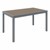 Alfresco Bistro Indoor/Outdoor Rectangle Pedestal Café Table - Mocha w/ Silver Frame