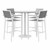 Alfresco Bistro Indoor/Outdoor Café Stool & Round Table - Five Piece Set