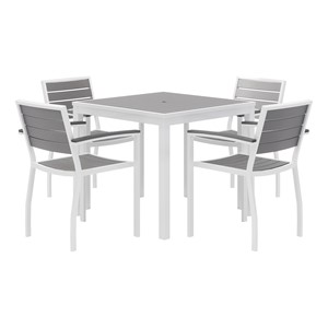 Alfresco Bistro Indoor/Outdoor Square Pedastal Café Table