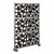 Modern Privacy Panel with Fractal Pattern Infill Panels (4' 4" W x 6' 6" H) - Charcoal