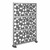Modern Privacy Panel with Fractal Pattern Infill Panels (4' 4" W x 6' 6" H) - Steel