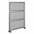 Modern Privacy Panel with Grate Pattern Infill Panels (4' 4" W x 6' 6" H) - Marble