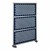 Modern Privacy Panel with Grate Pattern Infill Panels (4' 4" W x 6' 6" H) - Midnight